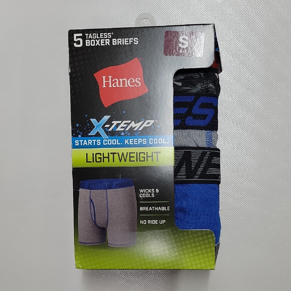 Hanes X-Temp Boxer Briefs - Black and Blue